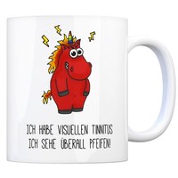 Kaffeebecher Mit Spruch: Ich Habe Visuellen Tinnitus Ich ... Tasse Kaffeetasse