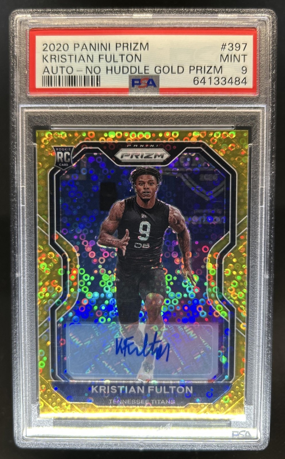 Kristian Fulton Panini Prizm #397 Autograph-No Huddle Gold