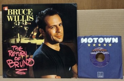 Bruce Willis The Return of Bruno LP 1987 Motown Records & 45rpm 1986 w/sleeve VG