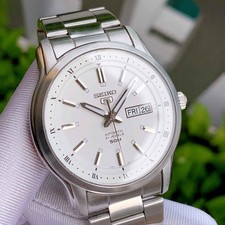 Seiko 5 SNKP09K1 Cream Analog Stainless Steel Mechanical Automatic Men's Watch