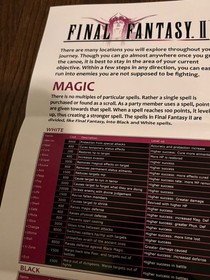 Final Fantasy II (2) for Nintendo (NES) Overworld Map &