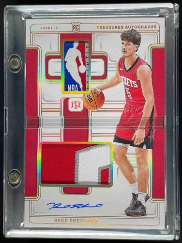 2024-25 National Treasures Autographs Booklet Reed Sheppard RC Auto /10