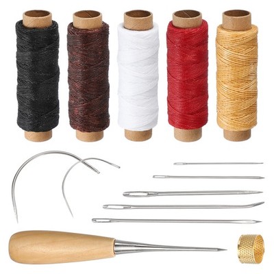 275 Yards 0.8mm 150D Leather Sewing Waxed Thread Cord Kit, 5 Colors (Set 1)