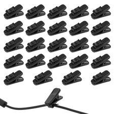 24 PCS Lapel Mic Clip Headset Wire Clips for Earphone Wire 1 Inch Length Small