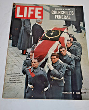 Vintage February 5, 1965 Life Magazine - Churchill Funeral on Cover