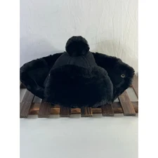 XL ushanka real fur harssidanzar aviator hat black hat mens &womens