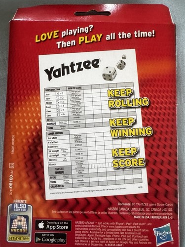 New Box of 80 Yahtzee Score Cards Hasbro Gaming - Picture 2 of 2