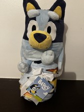 Bluey Pillow and Throw Blanket Blue - NEW - Fast Ship