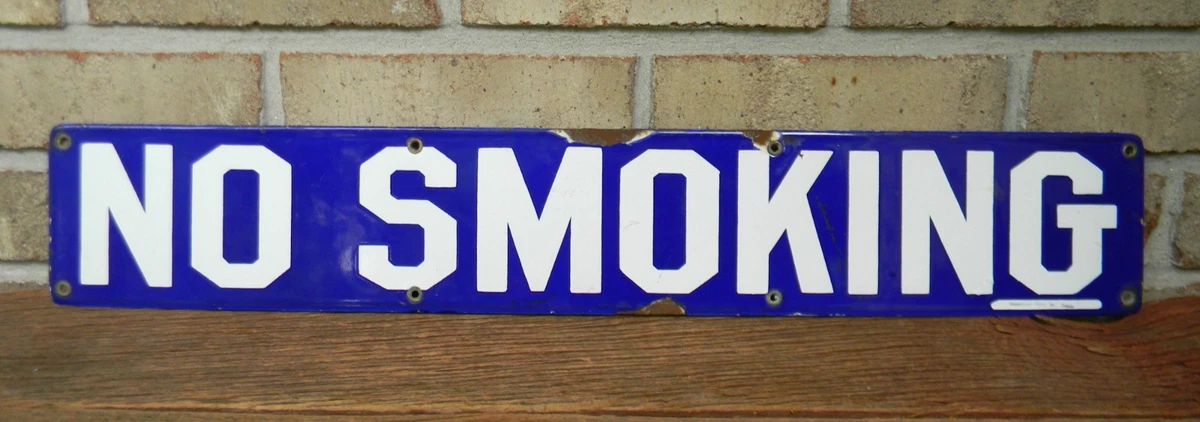 Vintage No Smoking Sign In Original Advertising Signs (1930-1969