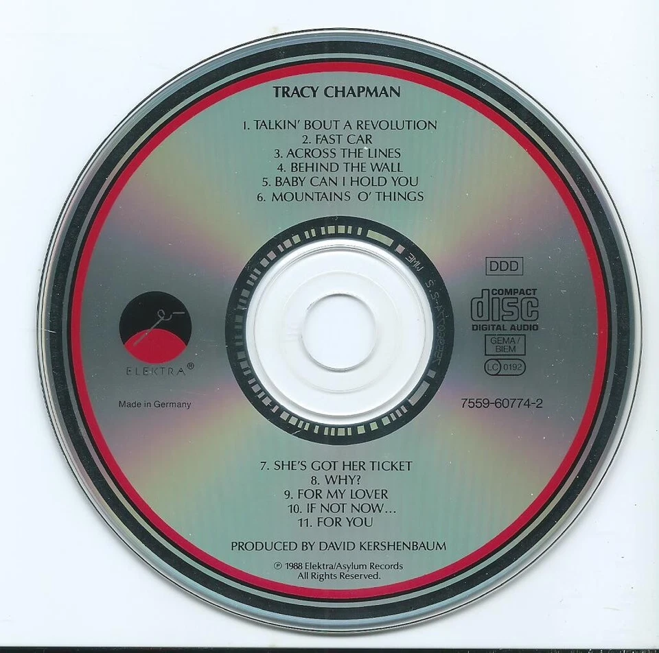 TRACY CHAPMAN "TRACY CHAPMAN" 1998 DDD RECORDING GERMAN IMPORT CD LIKE NEW - Image 3 of 3