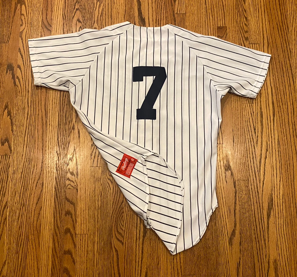 New York Yankees Mickey Mantle #7 Vintage 80s Rawlings MLB Baseball Jersey