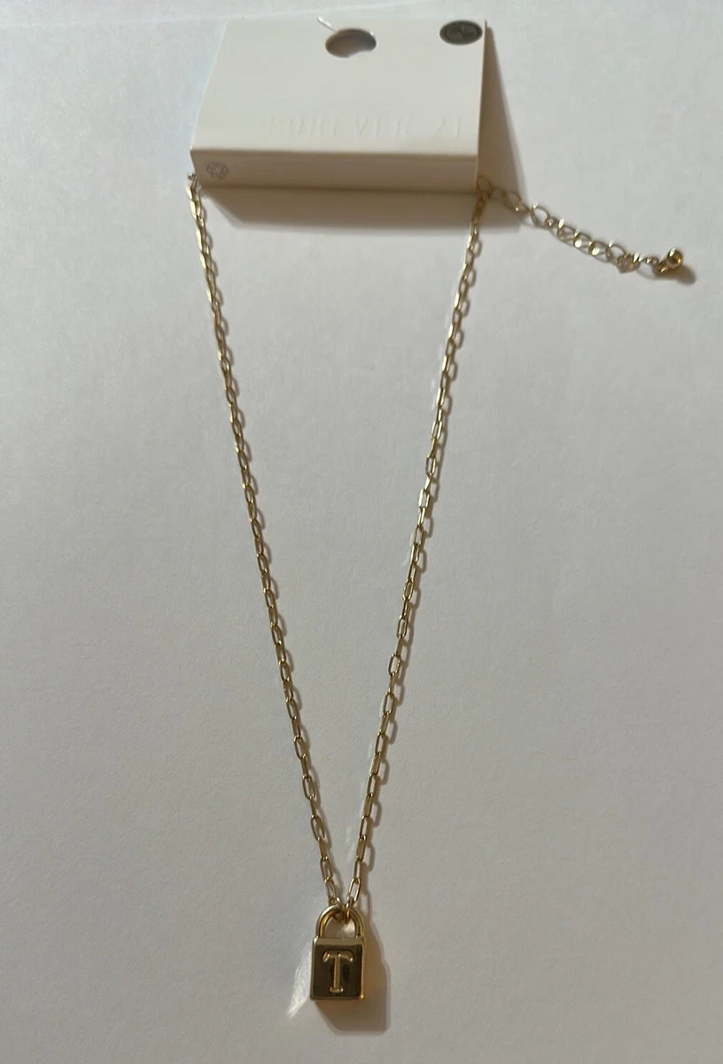 Forever 21 shop initial necklace