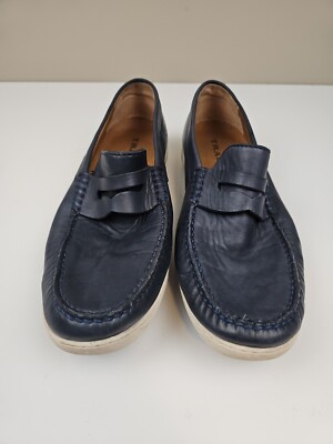 HS Trask Mens Shoes Soft Blue Leather Penny Loafers 10 M | eBay display picture 1