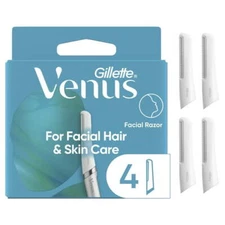Gillette Venus Female Dermaplaning Razor Replacement Heads, 4 Refills
