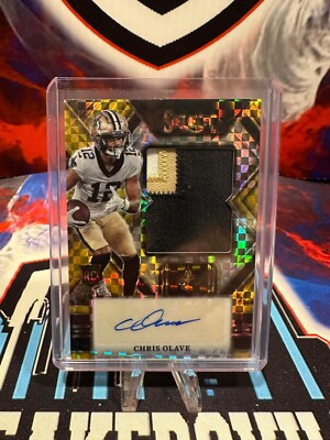 2022 Panini Select Chris Olave GOLD TRUE Rookie Patch Auto RPA BOOKEND 10/10  