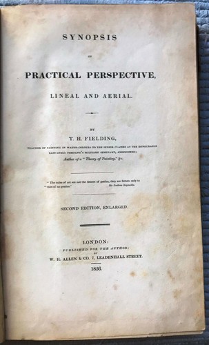 Lineal and Aerial Perspective by: Fielding, Theodore/ 2nd Ed/ 1836 - Picture 5 of 8