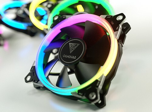 GAMDIAS AEOLUS M1 M2 SkyTech OEM Proprietary 8-Pin RGB PC Case Fan