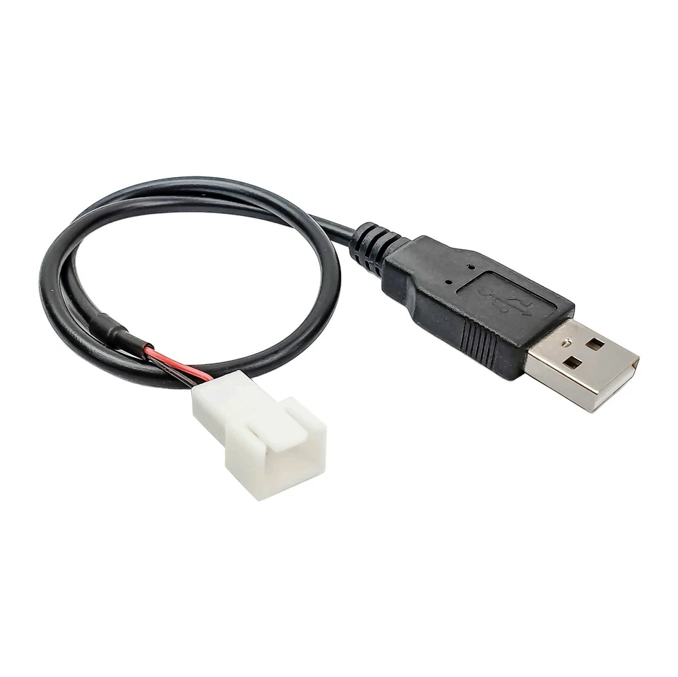 MARKENLOS USB Lüfterkabel USB A Stecker auf 3 PIN Buchse PC Lüfter an USB Buchse 0,3 m