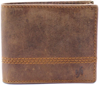 StarHide RFID Real Hunter Leather Wallet With Zip Coin Pocket & ID Window 1150