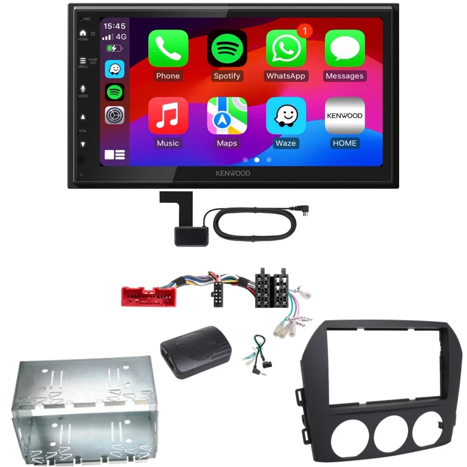Kenwood DMX6523DABS Android Auto CarPlay Bluetooth Einbauset für Mazda MX-5 NC - Bild 1 von 1