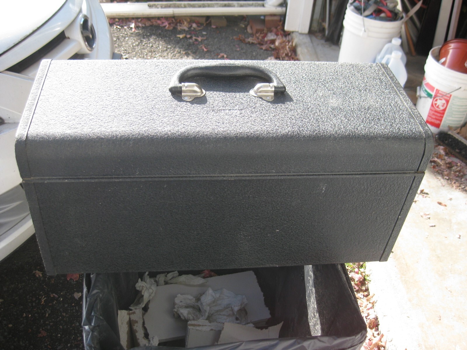 Vintage Craftsman 2-Drawer Rally Tool Box Black - WITH  Keys - USA Made - Nice !