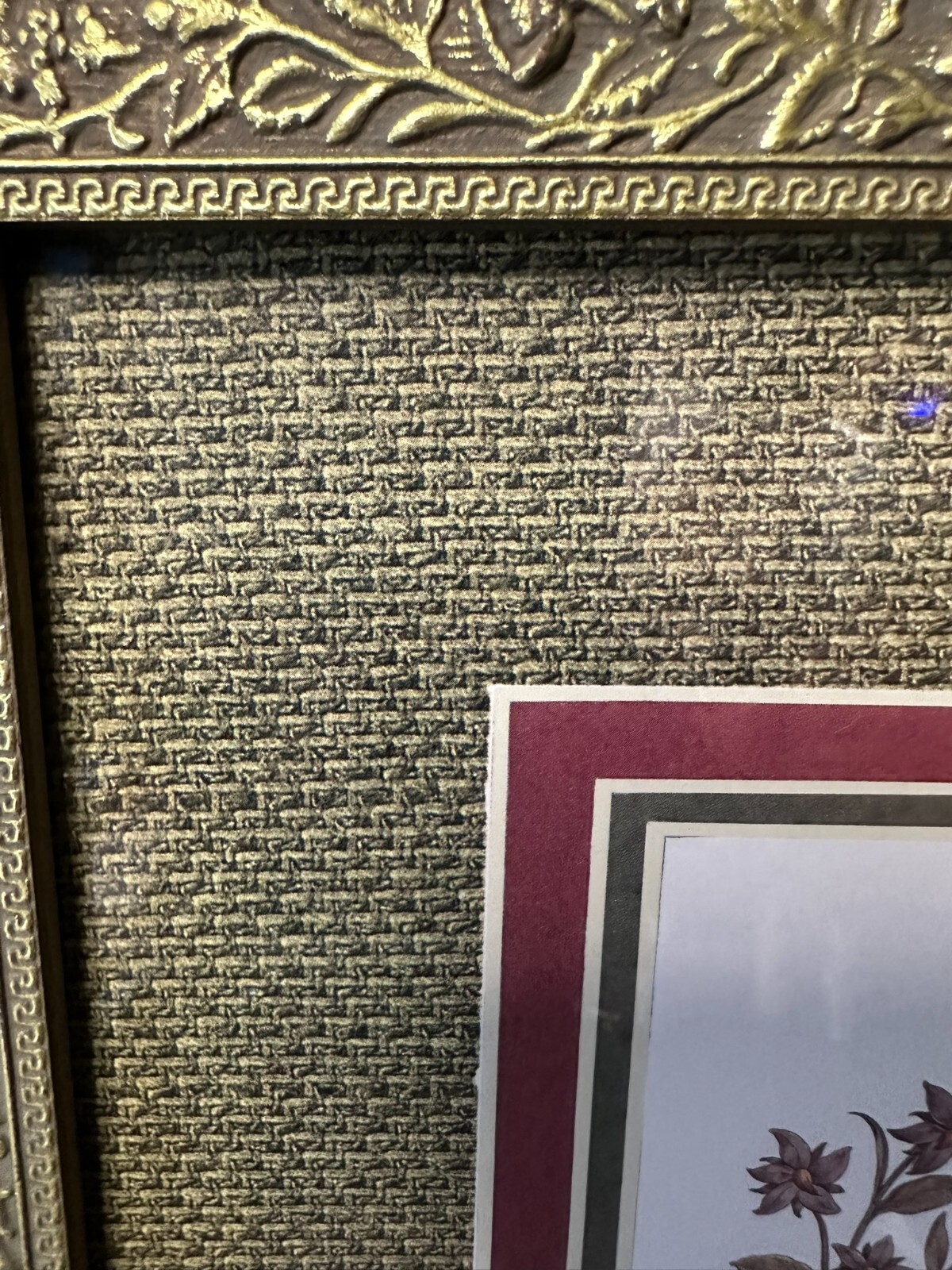 Set of 2 Gold Framed Botanical Flower Prints | Vintage Wall Art 18x14