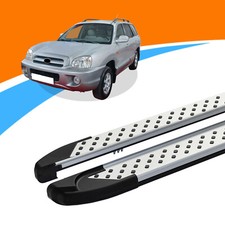 Seitenschweller passend für Hyundai Santa Fe ab 11/2000-03/2006 SOMA Silber ABE