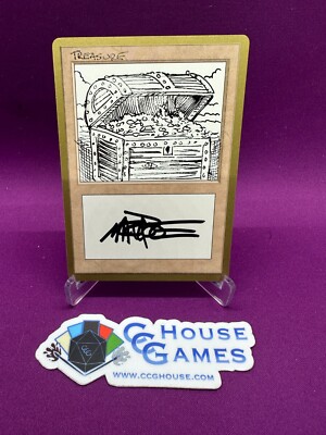 MTG Custom Artist Drawn & Signed Treasure Token Mark Poole Magic 30 *CCGHouse RB