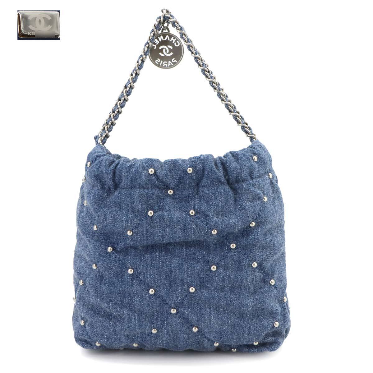 ホルターネック CHANEL - CHANEL CHANEL Coco Mark No.5 Icon Chain Shoulder Rhinestone Cotton