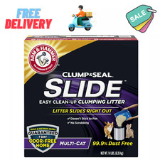 Clump  Seal SLIDE Cat Litter, Easy Clean-up Multi-Cat Clumping Litter, 14 lbs