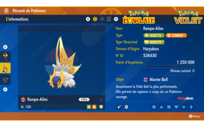 Pokémon Rampe-Ailes Shiny 6IV FR - Pour Pokémon Écarlate/Violet Sur Nintendo Switch