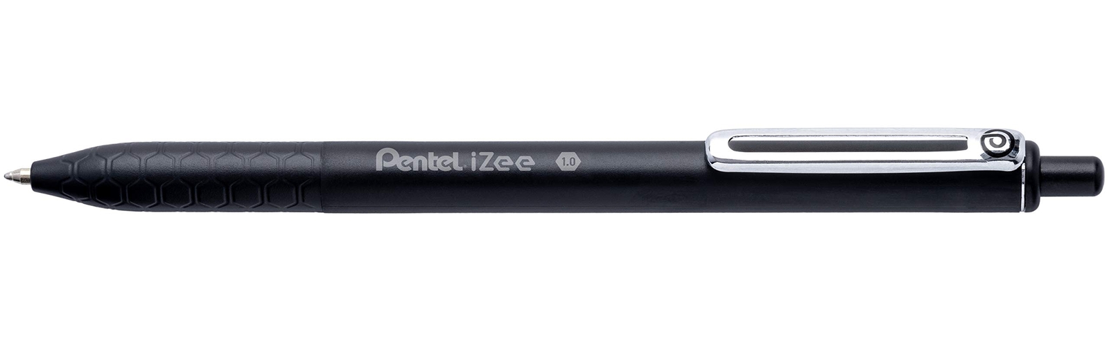IZEE BALLPOINT RETRACTABLE PEN 1.0MM TIP, BLACK INK, 12 PACK 1 count (Pack of 12