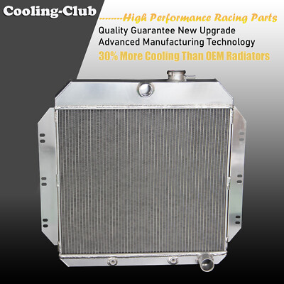 Fit 60-62 Chevy C/K Series Pickup Suburban GMC L6 V8 3 Row Aluminum Radiator