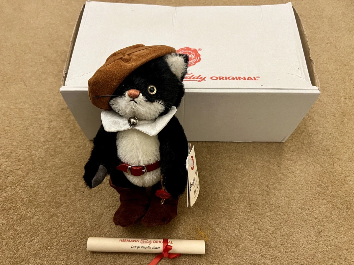 Chat De Collection Teddy Hermann Original - Figurine Allemande Vintage