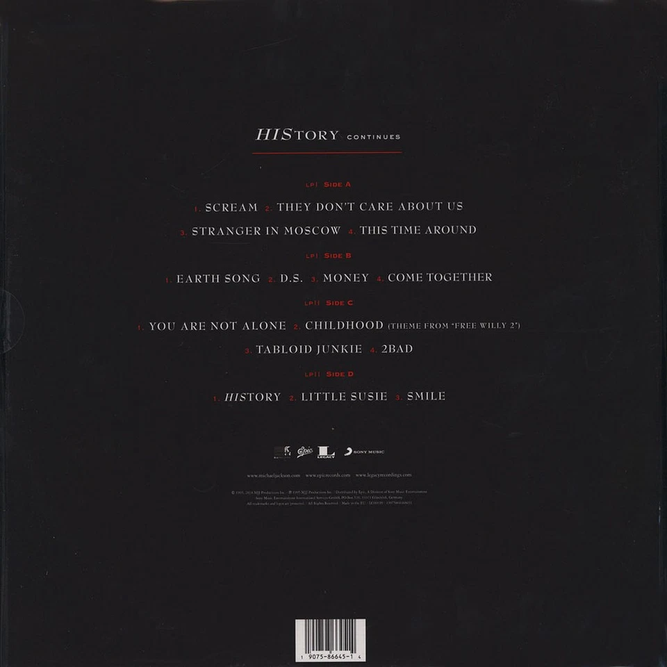 Michael Jackson - HIStory: Continues (Vinyl 2LP - 1995 - DE - Reissue) - Bild 2 von 2