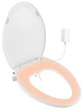 MIJASHY BIDET TOILET SEAT ELONGATED HEATED TOILET SEAT - WHITE