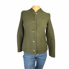 Orig. Salzburger Loden Jacket Pure New Wool &ndash; Olive Green &ndash; Size Small