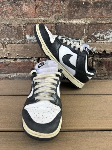 Nike Dunk Low Women 8 Vintage Panda FQ8899-100 Black White Sail Retro *READ