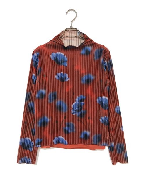 Ameri                    MILA VELOUR CUT TOP Red×… - image 1