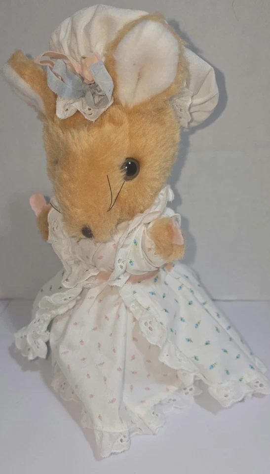 Vtg Eden Beatrix Potter Lady Mouse 9" Plush Stuffed Animal  70s  - Image 3 of 4