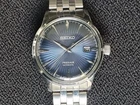 SEIKO PRESSAGE AUTOMATIC WATCH 23 JEWELS MIDNIGHT BLUE DIAL WITH STAINLESS STRAP