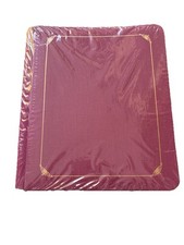 Sealed Creative Memories 8.5 X 10 Mauve Wine Burgandy Scrapbook Album Gold Trim