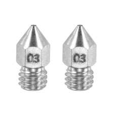 MK8 Nozzles 0.3mm 3D Printer Extruder Nozzle for 1.75mm Filament Pack of 2