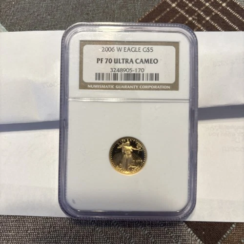 2006 W 1/10 oz American Gold Eagle Coin, NGC PF 70 Ultra Cameo.