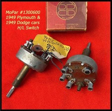 Vintage Nos 1949 Plymouth Headlight Switch Deluxe Convertible Dodge Wayfarer