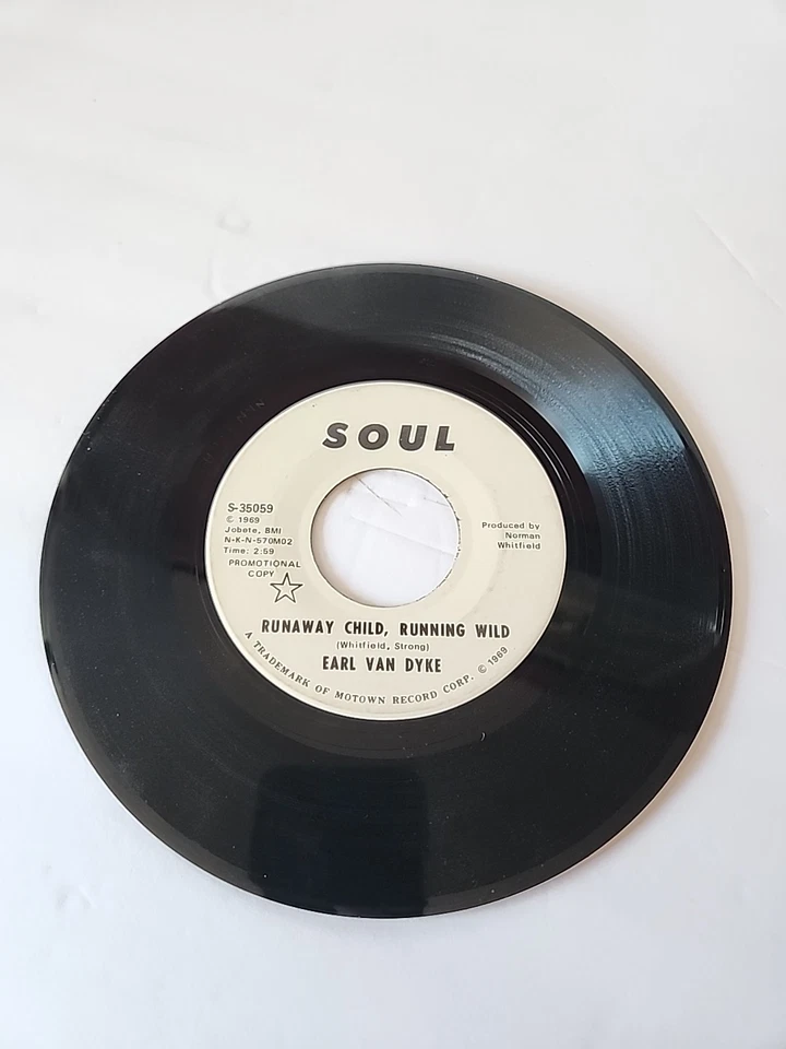 Earl Van Dyke-Runaway Child Running Wild '69 Motown 45 Promo S-35059 Foto 3 de 4
