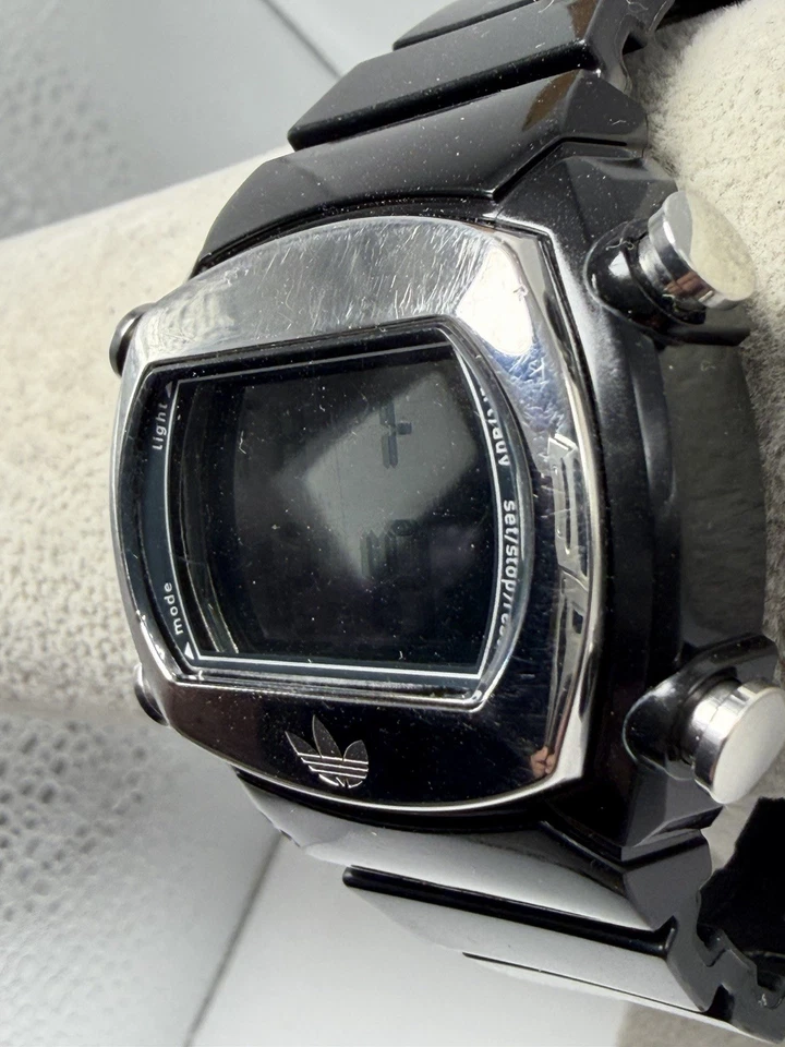 Adidas ADH1570 Nueva Batería Hombre Reloj Digital 44MM 8.5" Banda Goma Negra Foto 3 de 4