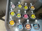 Vtg  Mattel Hot Wheels Redline Metal Collector Buttons Lot of 12 All Tabs Lot 1