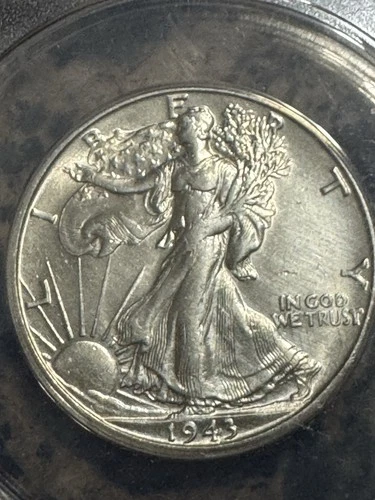 1943-s Walking Liberty Half Dollar, Better Date, ANACS AU Details, Free Shipping