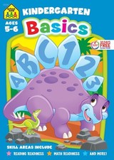 School Zone - Kindergarten Basics Workbook - 64 Pages, Ages 5 to 6, Reading  Ma